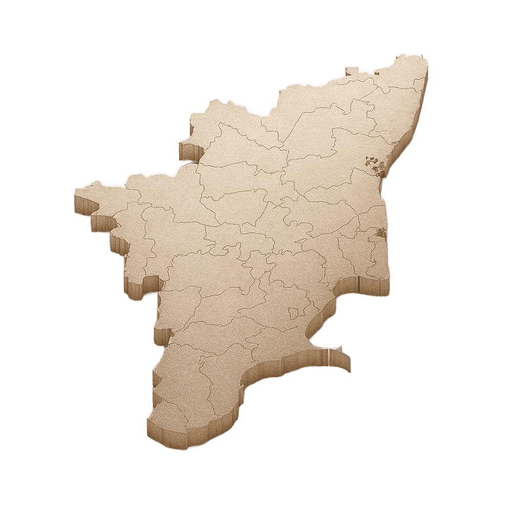 Map showing serviceable cities